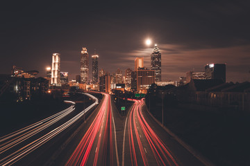 Atlanta midnight skyline