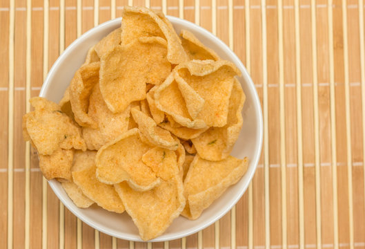 Spicy indonesian cassave crackers