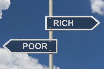 Obraz premium Being Rich Versus Poor