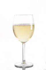Wineglass with white wine