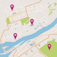 Vector city map