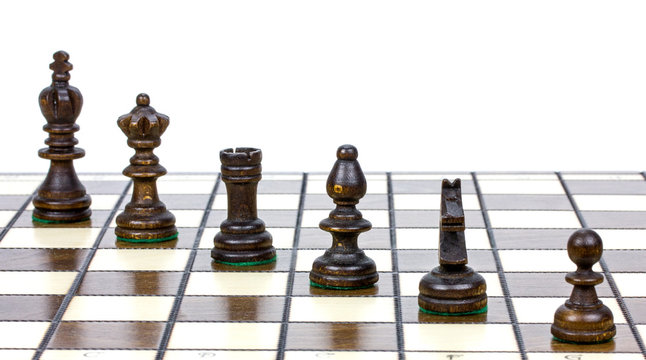Chess battle on wood board!!!