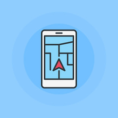 Vector mobile navigation illustration