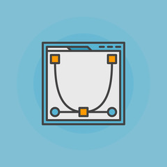 Web design flat icon or logo