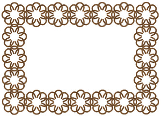 cadre de fers à cheval, fond blanc