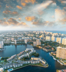 Miami Beach as seen from helicopter