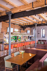 Up-to-date decor of restaurant