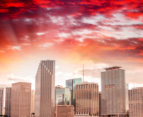Fototapeta premium Stunning skyline of Miami, Florida