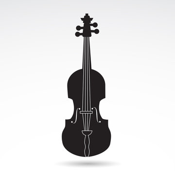 Fiddle - music vector icon.