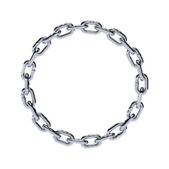 Chain chrome metal frame circle shape - 104826529