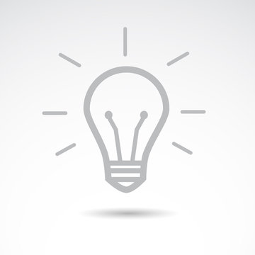Idea bulb icon. Vector art.