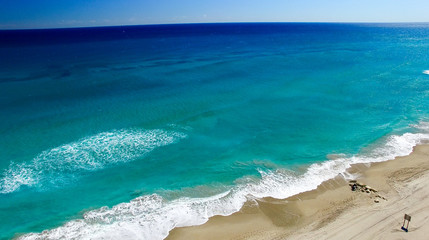 Coastline of Palm Beach, aerial view of Florida