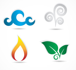 Four elements vector icon.