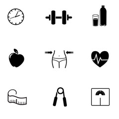 Fitness icon set.