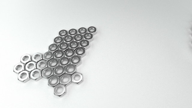 Car collected out of nuts concept -  3d animation
