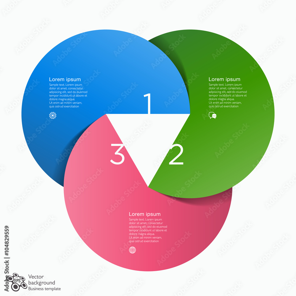 Canvas Prints infographic vector background 3-step process
