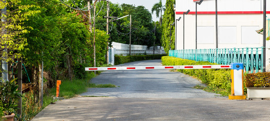 Barrier on the car parking