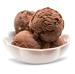 Ice cream isolated on white