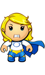 Blue And White Super Girl