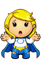Blue And White Super Girl