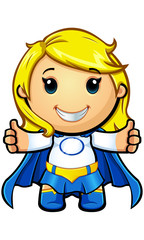Blue And White Super Girl