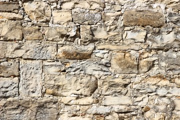 Old stoned wall in Motovun village, Istria, Croatia
