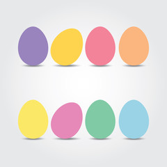 Easter eggs. Vector illustration. Easter eggs vector icons flat style. Easter eggs isolated vector. Easter eggs for Easter holidays design. Easter eggs isolated on white background.