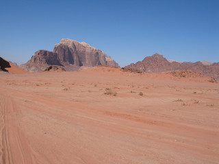 Fototapeta na wymiar Mountains of wadi rum