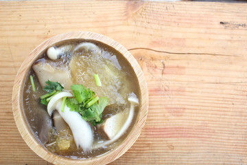 Chinese soup or fish maw soup