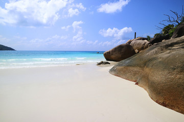 Fototapeta na wymiar Strand Anse Lazio, Praslin, Seychellen, Afrika, Indischer Ozean