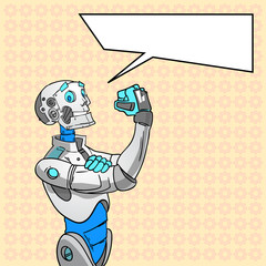 Robot Technology We Can Do It Chat Bubble Pop Art