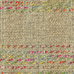 Beige fabric with colorful stripes