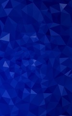 Obraz premium Ciemny niebieski wzór wielokąta, który składa się z trójkątów i gradientu w stylu origami.