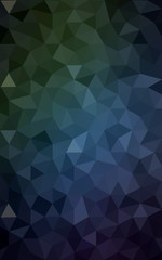 Obraz premium Multicolor dark green, blue polygonal design pattern, which consist of triangles and gradient in origami style.