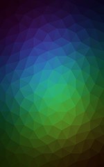 Obraz premium Multicolor dark green, blue polygonal design pattern, which consist of triangles and gradient in origami style.