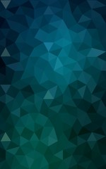 Obraz premium Multicolor dark green, blue polygonal design pattern, which consist of triangles and gradient in origami style.