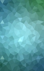 Multicolor green, blue polygonal design pattern, which consist of triangles and gradient in origami style.