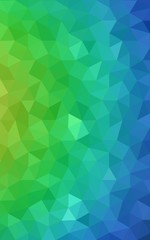 Fototapeta premium Multicolor green, blue polygonal design pattern, which consist of triangles and gradient in origami style.