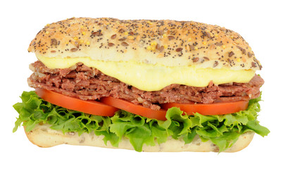 Corned Beef And Salad Sandwich Roll