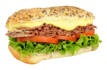 Corned Beef And Salad Sandwich Roll