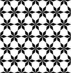 Repeat black and white geometric pattern
