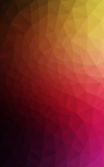 Obraz premium Multicolor dark pink, yellow polygonal design pattern, which consist of triangles and gradient in origami style.