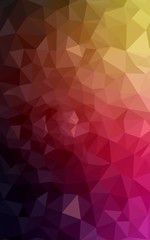 Fototapeta premium Multicolor dark pink, yellow polygonal design pattern, which consist of triangles and gradient in origami style.