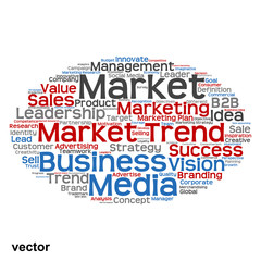 Vector conceptual business marketing word cloud