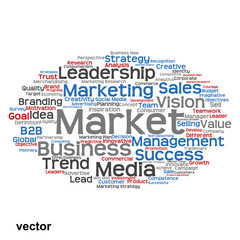 Fototapeta premium Vector conceptual business marketing word cloud