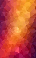 Fototapeta premium Multicolor dark pink, yellow polygonal design pattern, which consist of triangles and gradient in origami style.