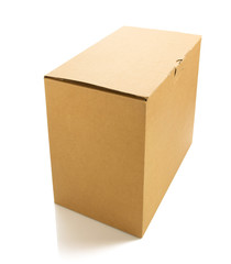 cardboard box on white