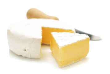 piece of cheese cheese isolated on white