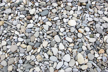 Sea pebbles natural background
