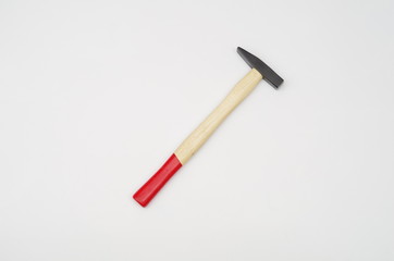 metal hammer with red handle
